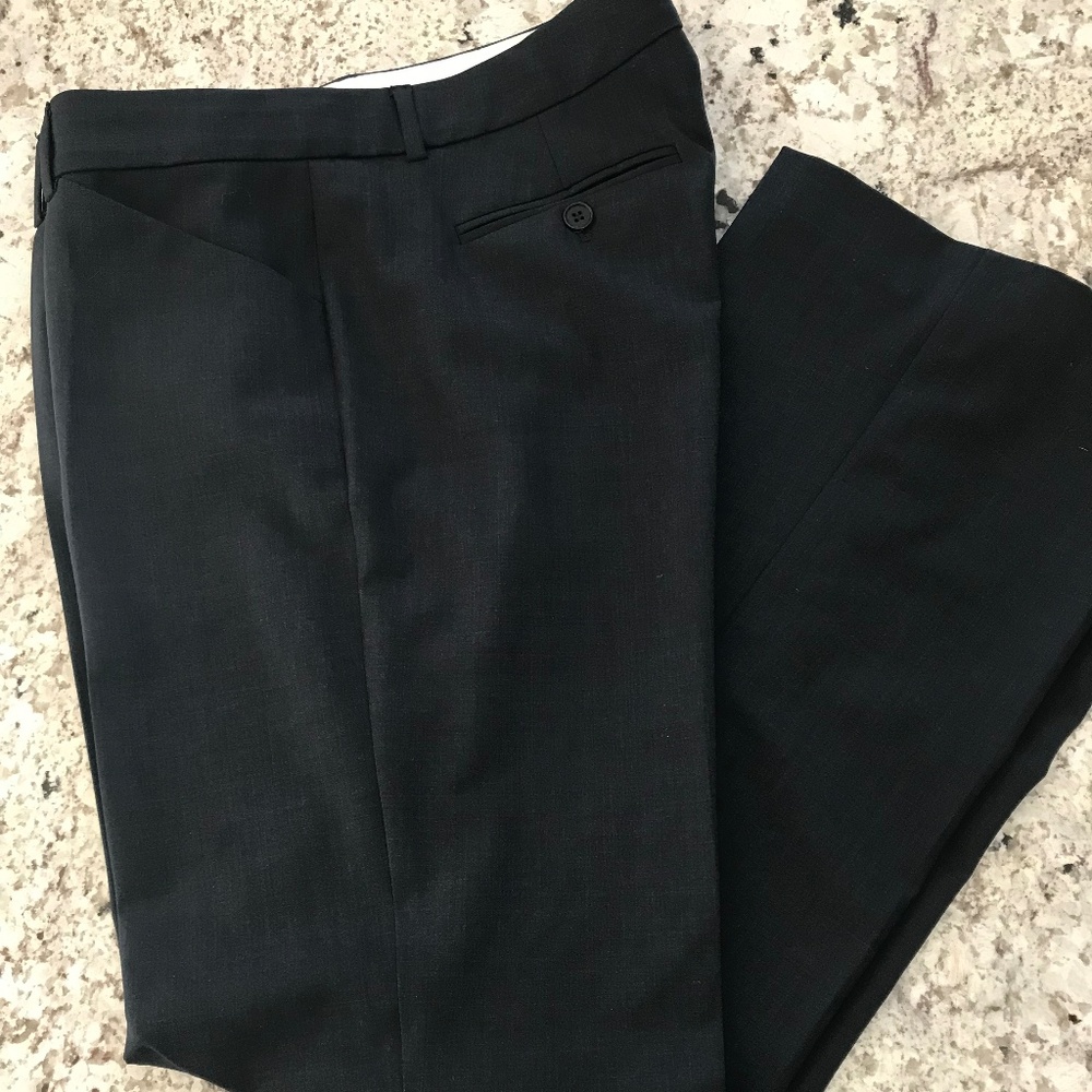 Theory Slate Gray Flared Leg Pants Size 12